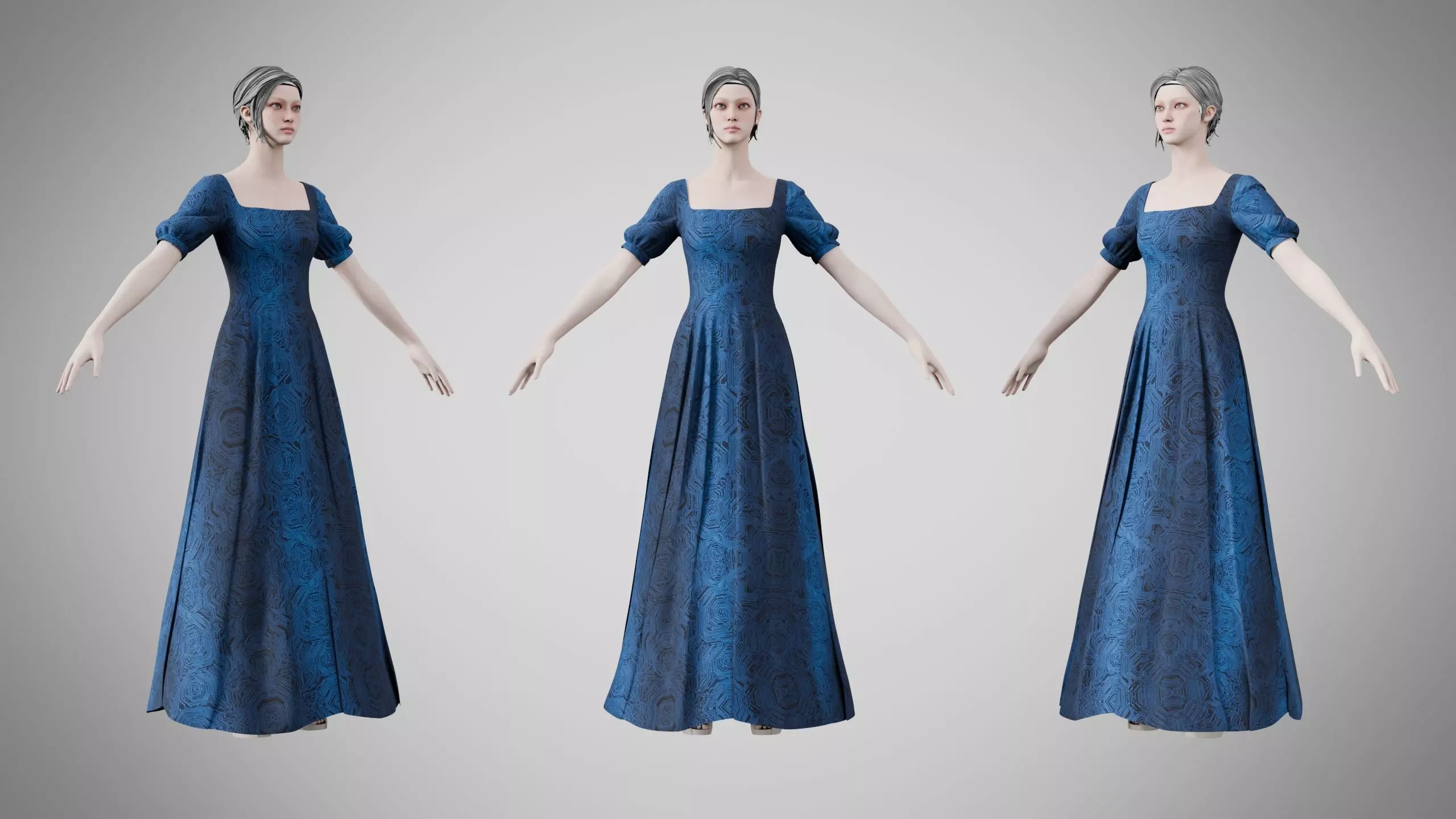 Dress 27 Digital Horizon Weave Low-poly 3D model