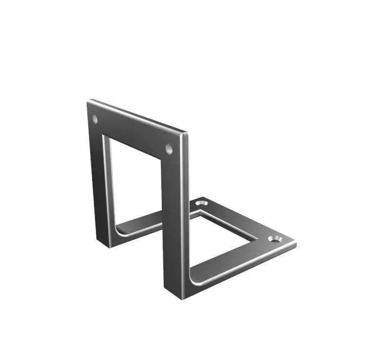 Bracket stainless steel door handle 3D print model_0