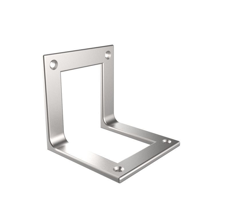 Bracket stainless steel door handle 3D print model_1