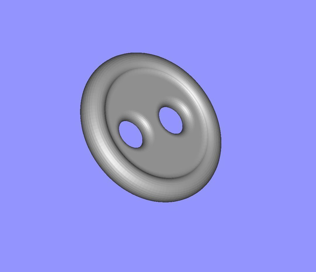 Plain 20mm Button 3D print model_2