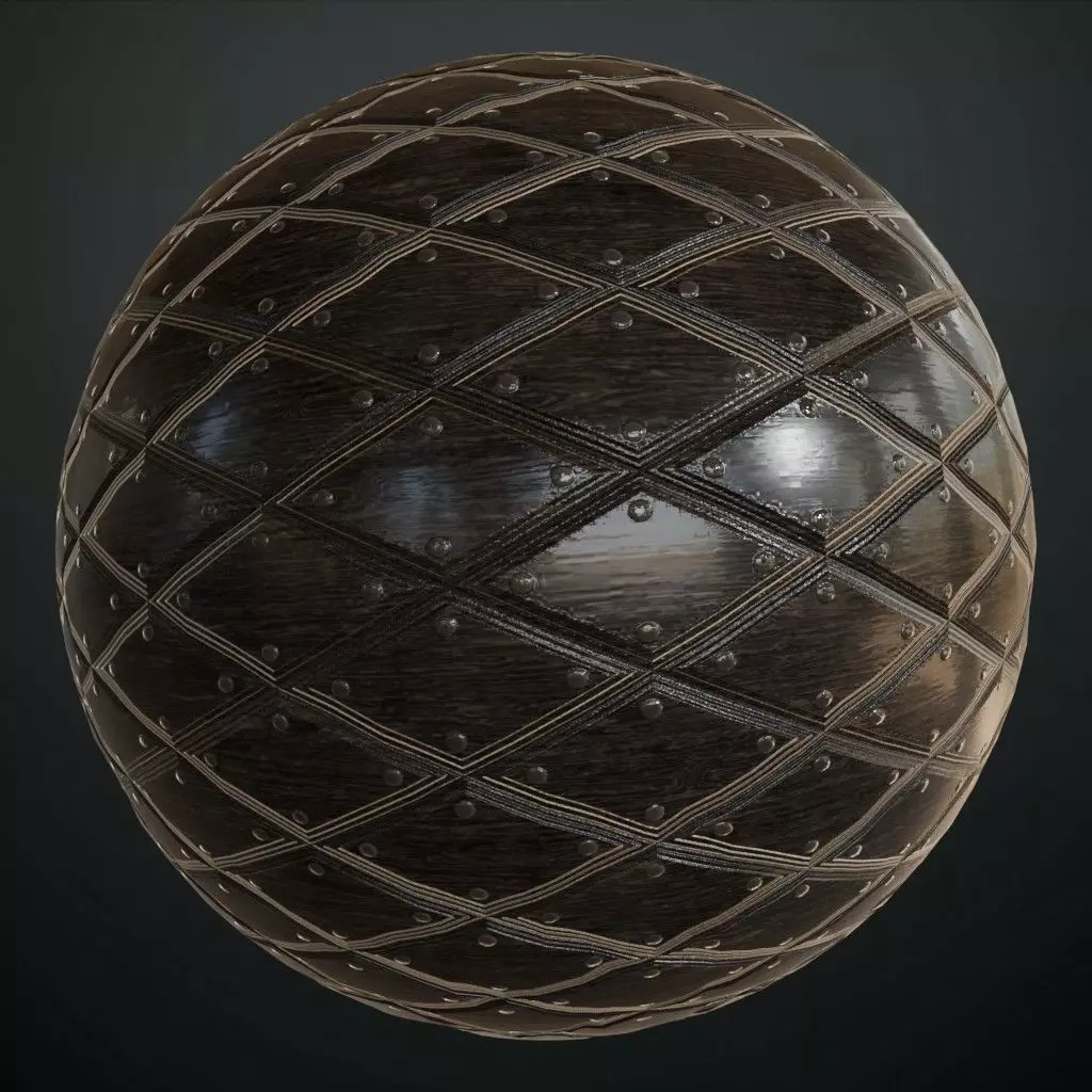 Medieval Diamond Studded Wood PBR Seamless Texture