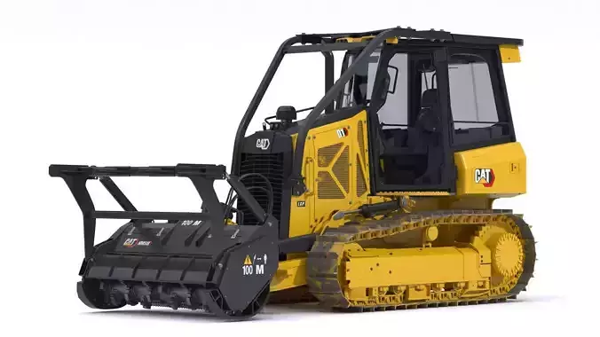 CAT Small Dozers D1 Mulcher 3D model
