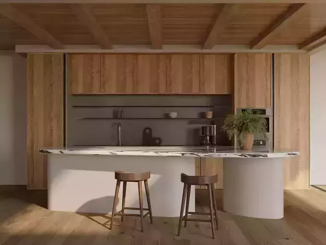Interior decoration of villa 3D model 2