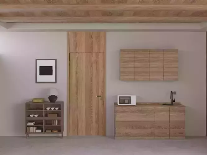 Interior decoration of villa 3D model 4