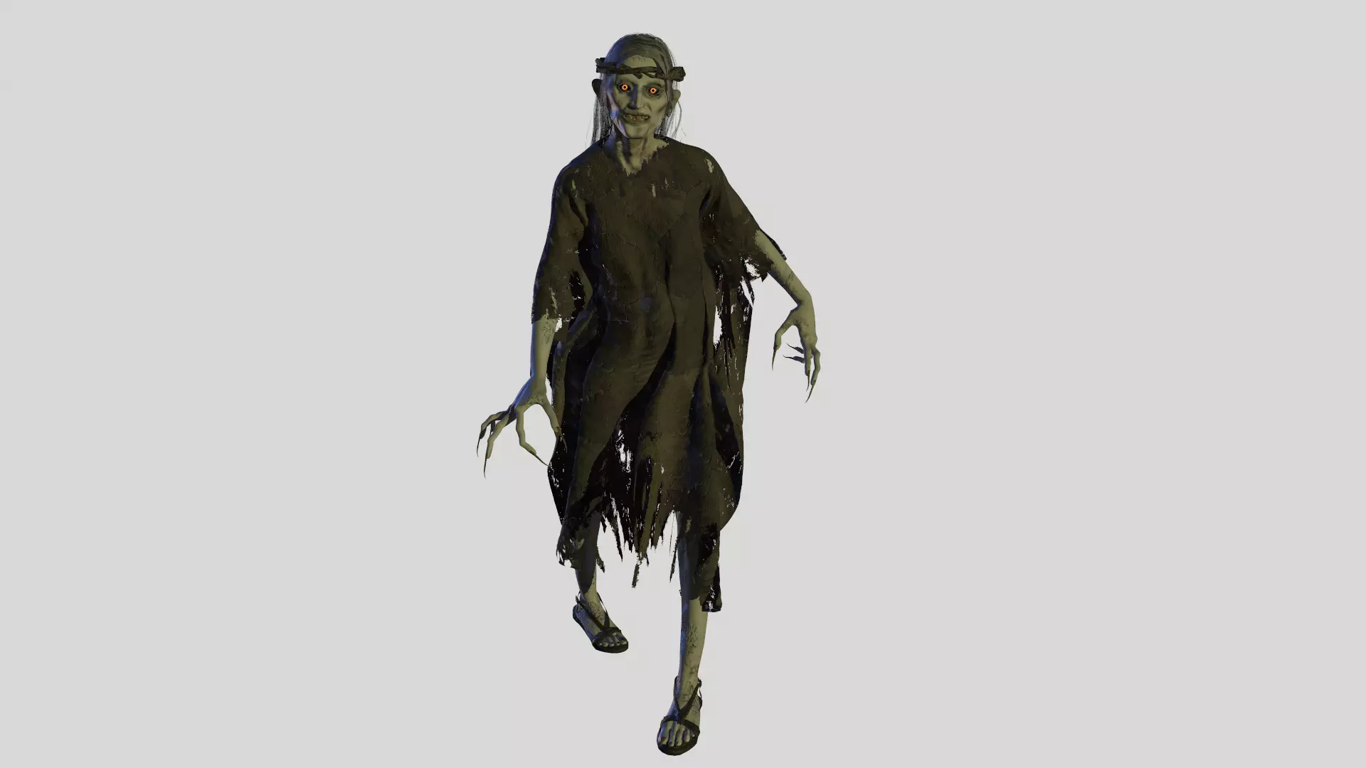 Old Witch Low-poly 3D model
