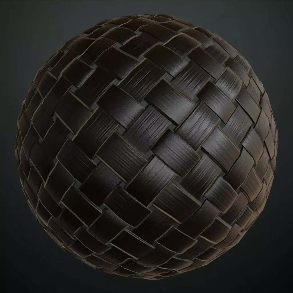 Natural Light Woven Rattan PBR Seamless Texture