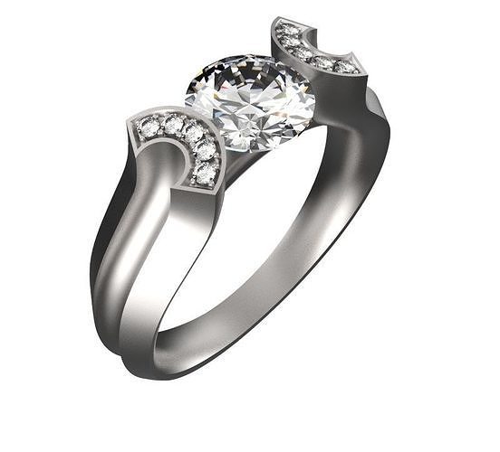 Designer Concave Band Ring  3D print model