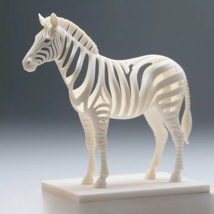 3251 Hollow Zebra with Cutout Stripes 3D Model STL 3D print model