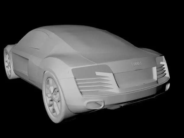 audi r8 Low-poly 3D model_0