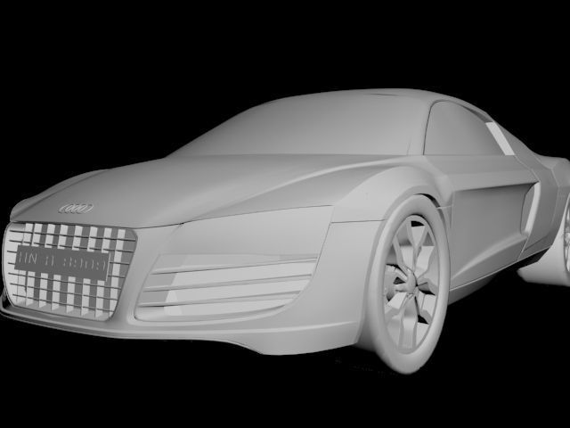 audi r8 Low-poly 3D model_1