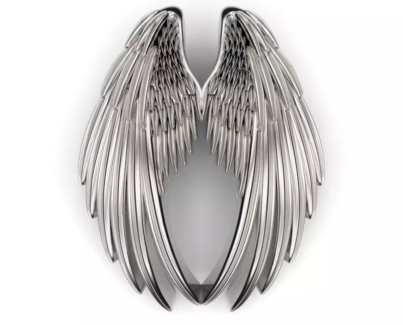 20mm Double Wings Pendant 3D print model_0