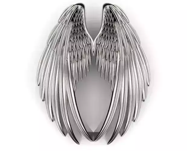20mm Double Wings Pendant 3D print model