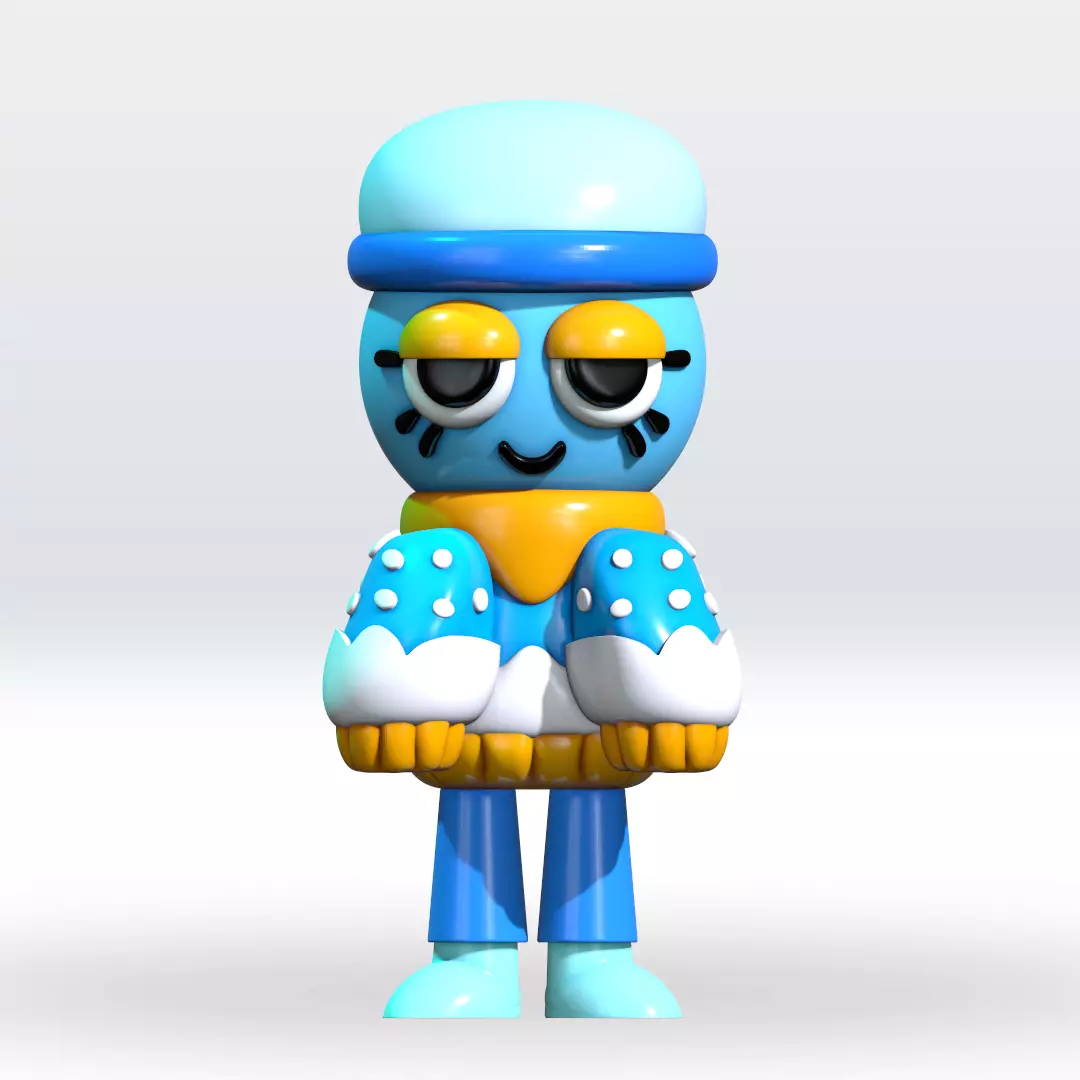 Dandy wolrd snowball Fight Gigi STL file 3D Model 3mf 3D print model