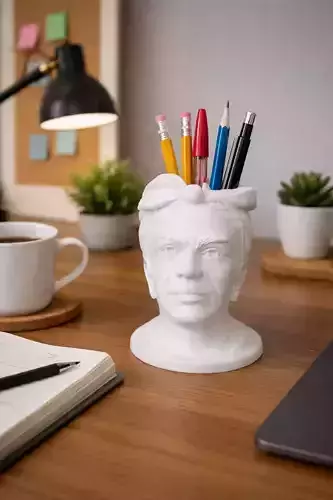 Desk organizer inspired by Frida Kahlo