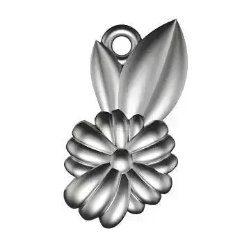 Flower and Leaf Detail Charm or Pendant