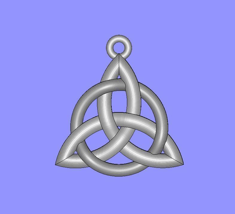 Trinity Design Pendant 3D print model_4