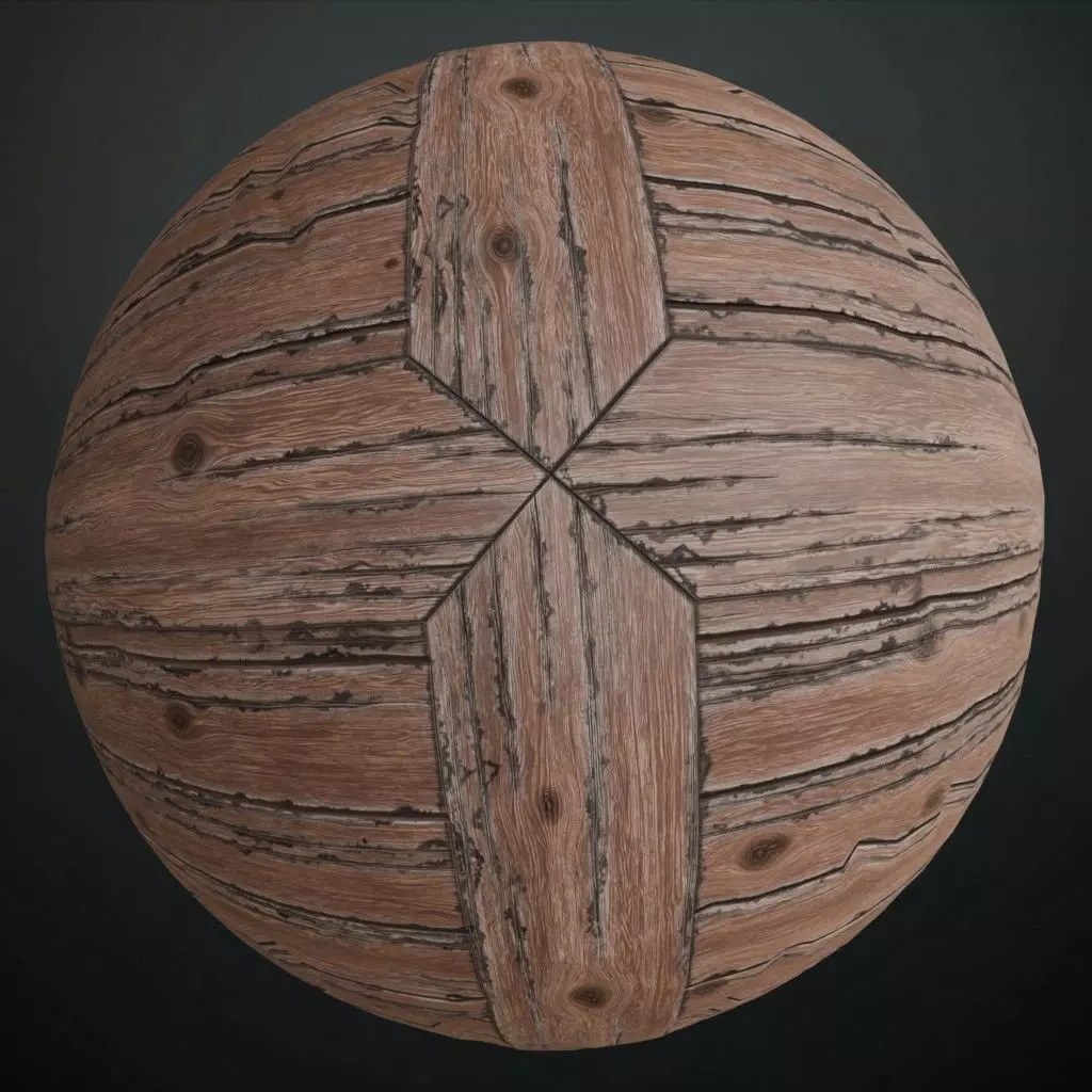 Weathered Old Barn Wood Planks PBR Seamless Texture