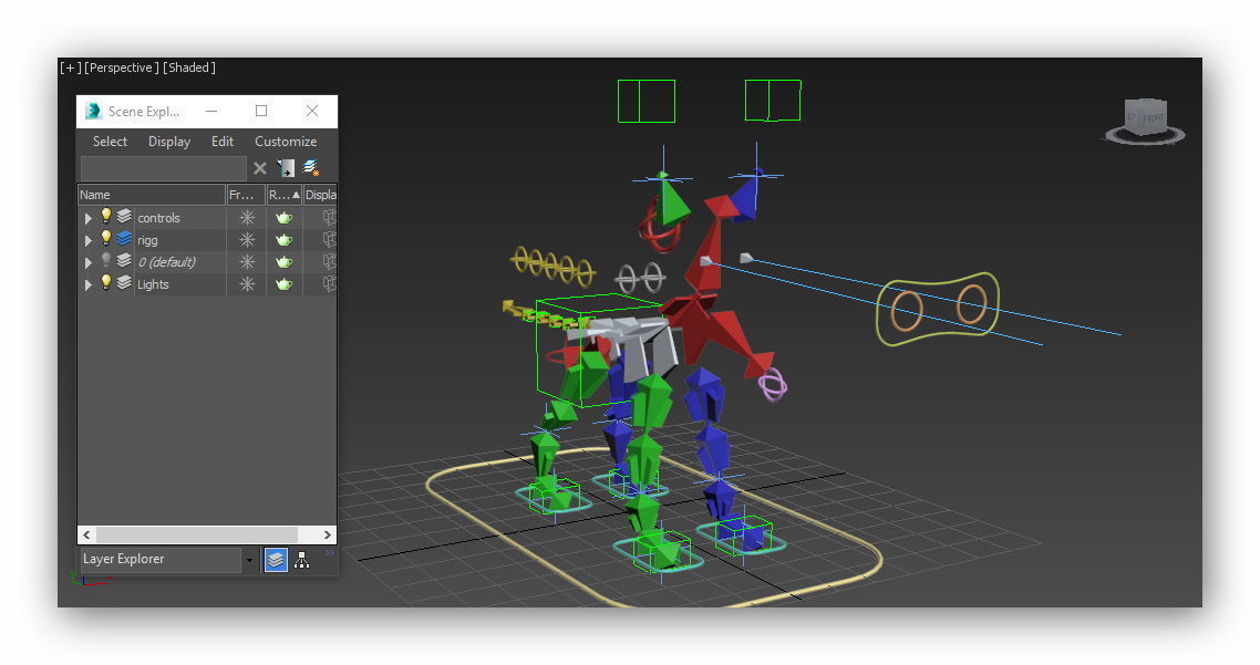 Cartoon rigged brown dog Low-poly 3D model_8
