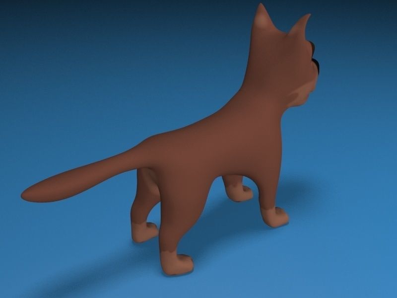 Cartoon rigged brown dog Low-poly 3D model_6