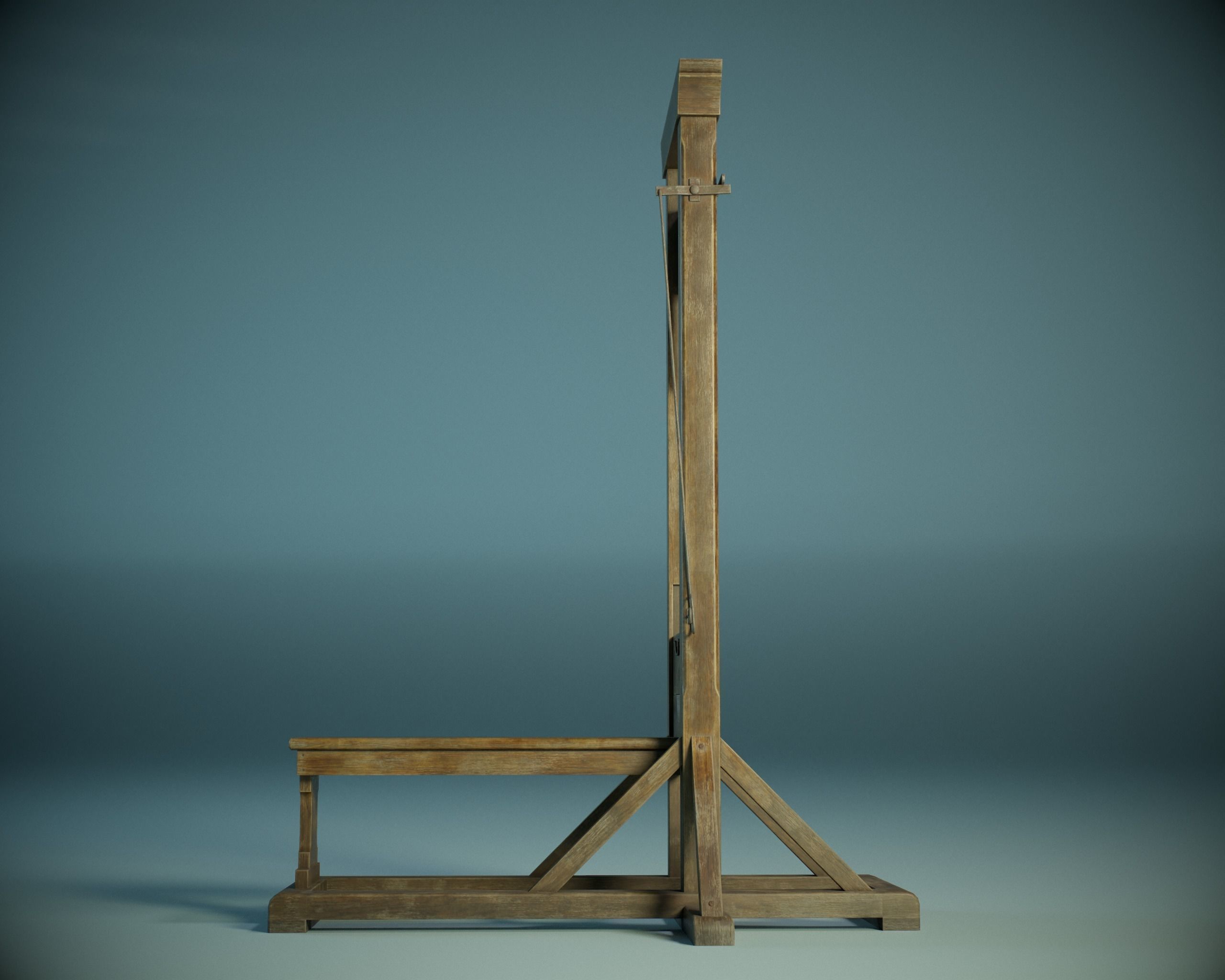 Guillotine PBR Low-poly 3D model_7