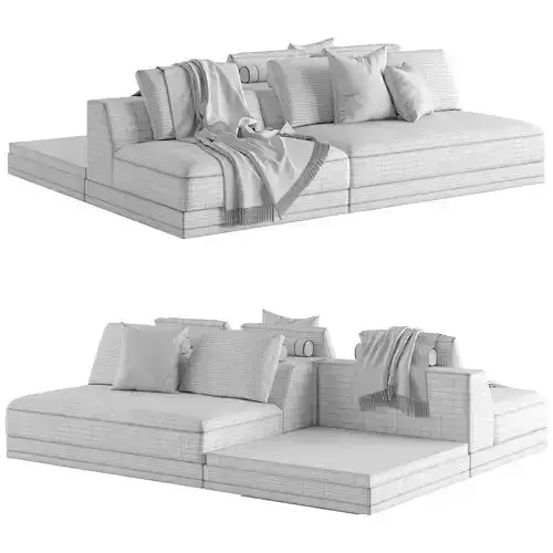 Sofa Saphir 3D model 5