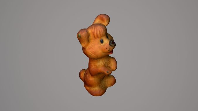 Toy dog Low-poly 3D model
