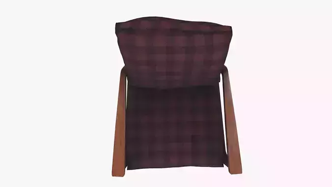 Armchair Low-poly 3D model 3