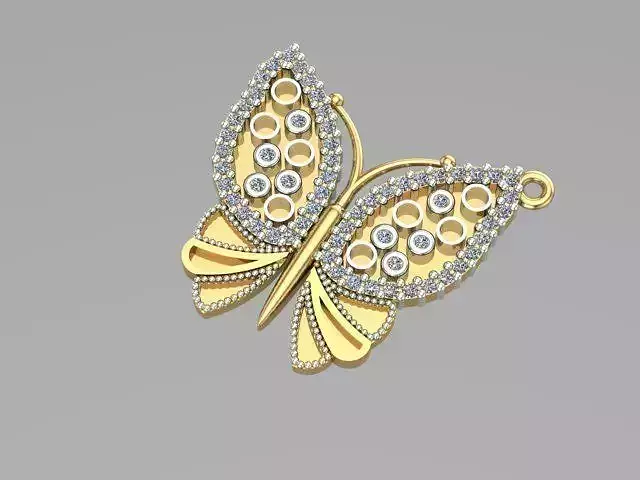 sintered butterfly pendant