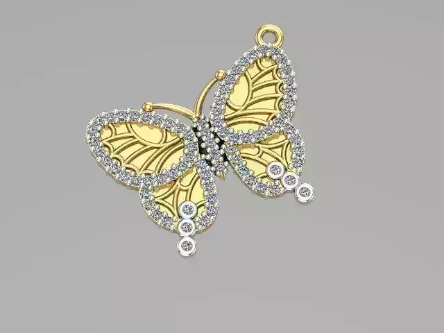 sintered butterfly pendant