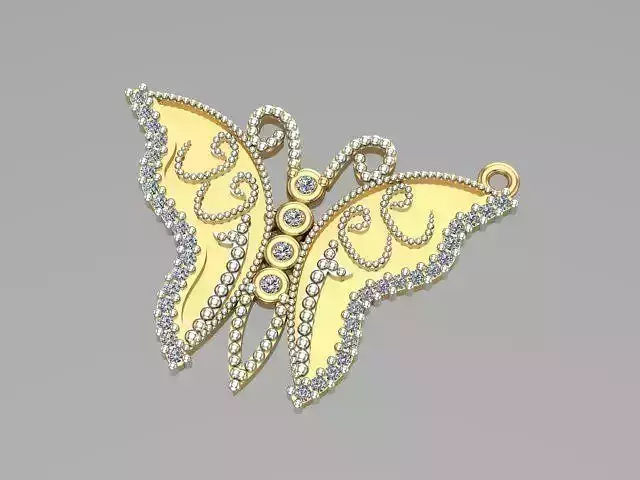 sintered butterfly pendant