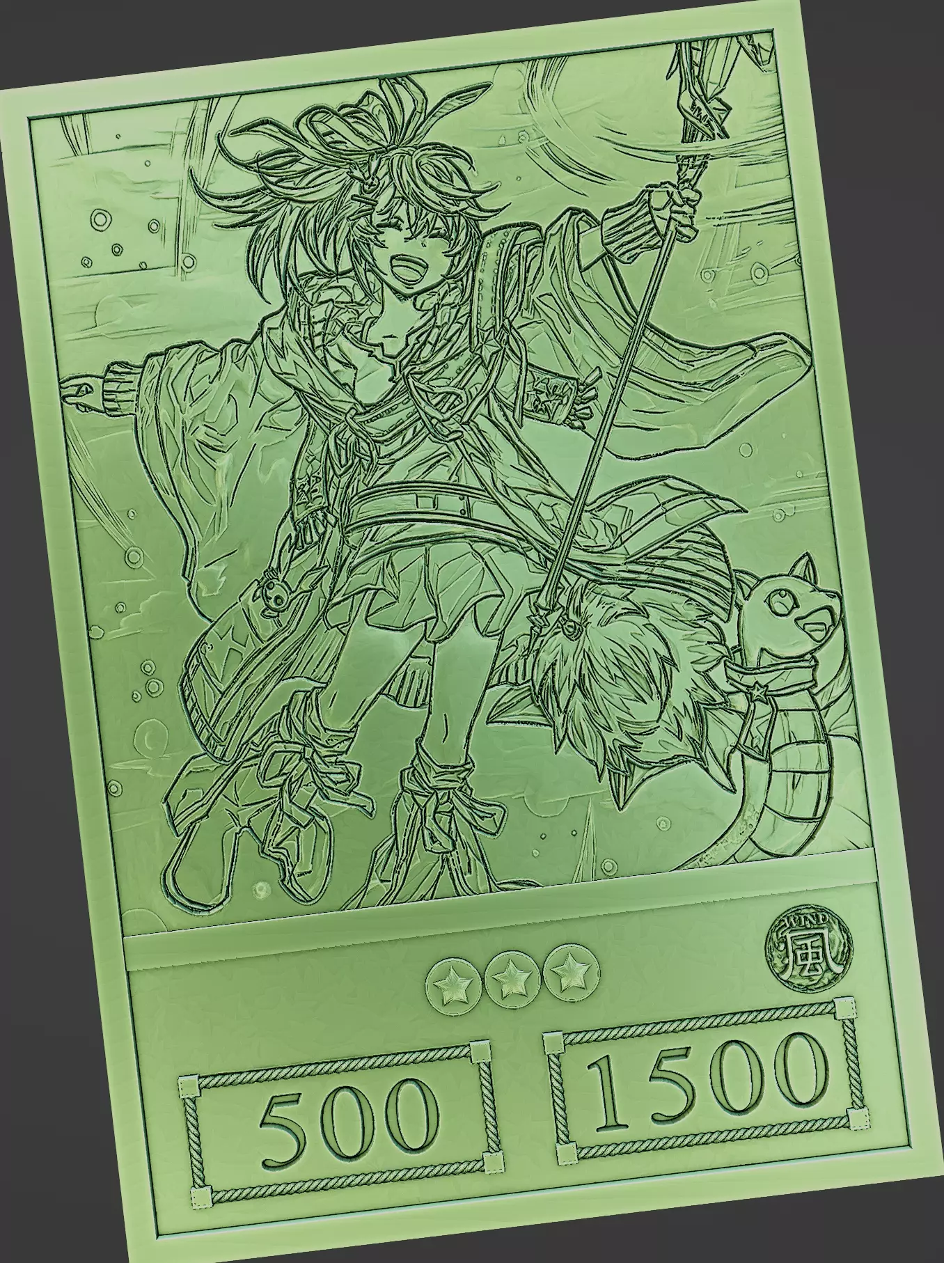 Wynn the Wind Charmer - yu-gi-oh Free 3D print model
