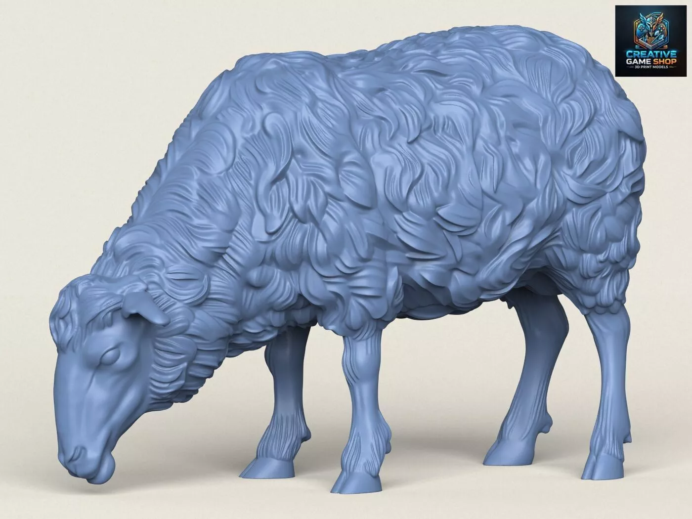 Sheep Eating 3D print model