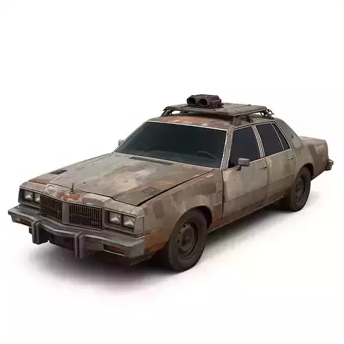 Wasteland Weathered Sedan 3D Model