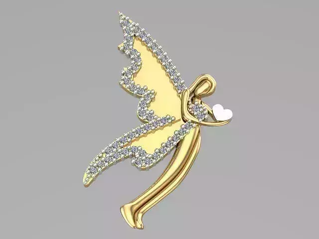 sintered angel  pendant 38