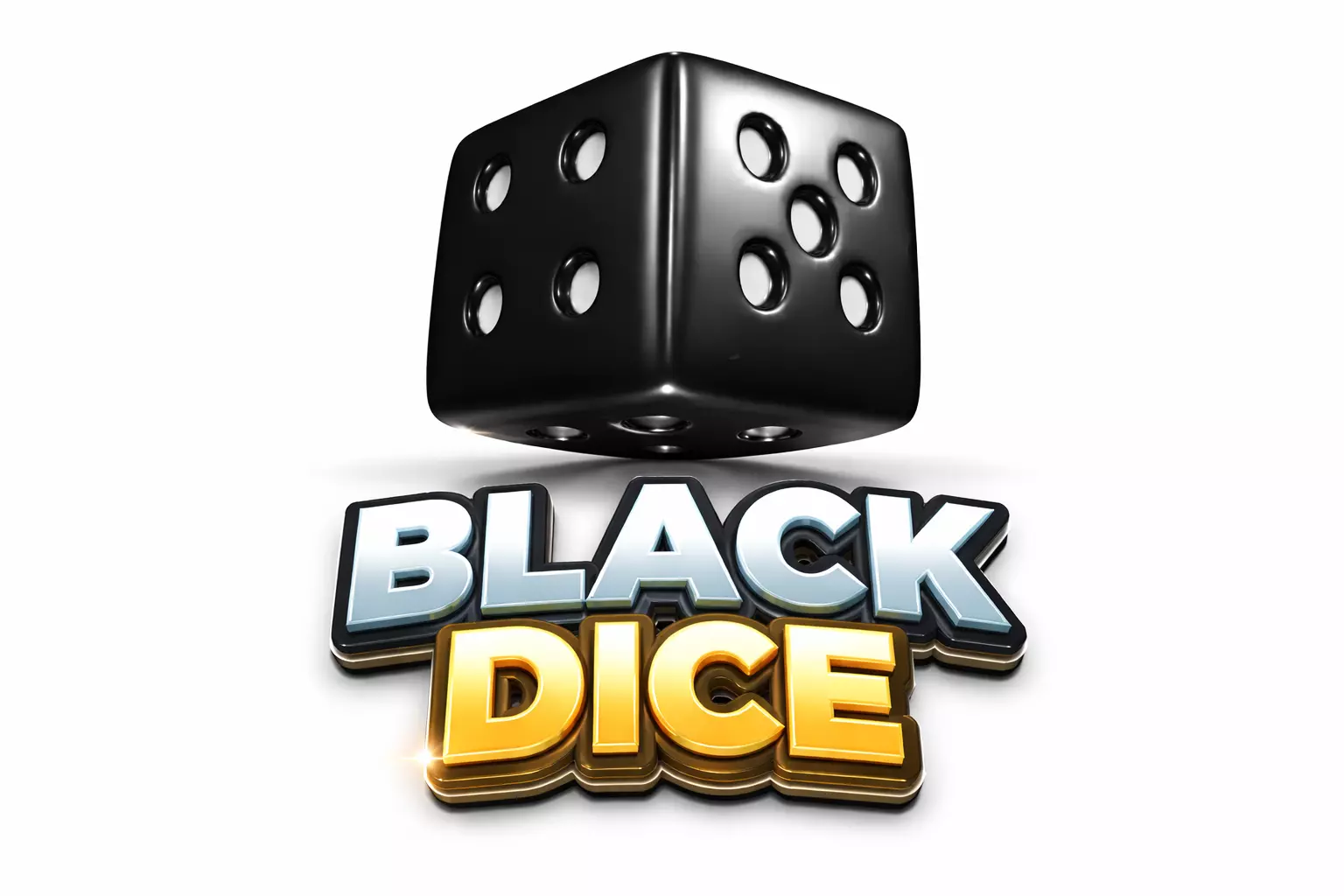 Black Dice 3D Model Realistic Game Dice PBR Game Ready Free low-poly 3D model