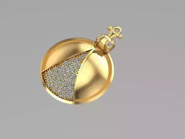 sintered ladybug pendant 39