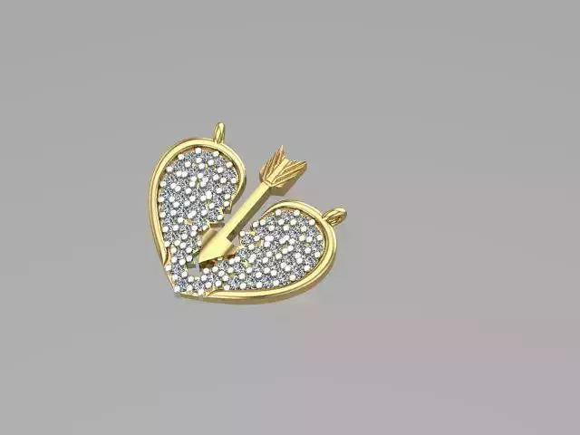 broken heart pendant 40