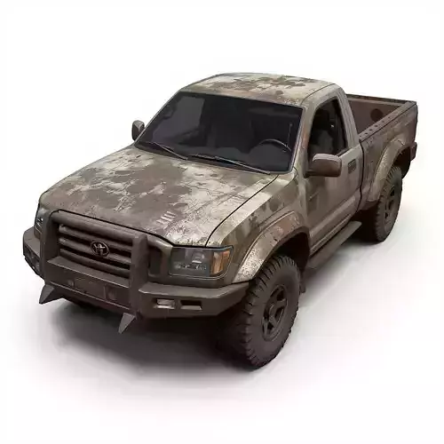 Rusted Apocalypse Muscle Car 3D Model