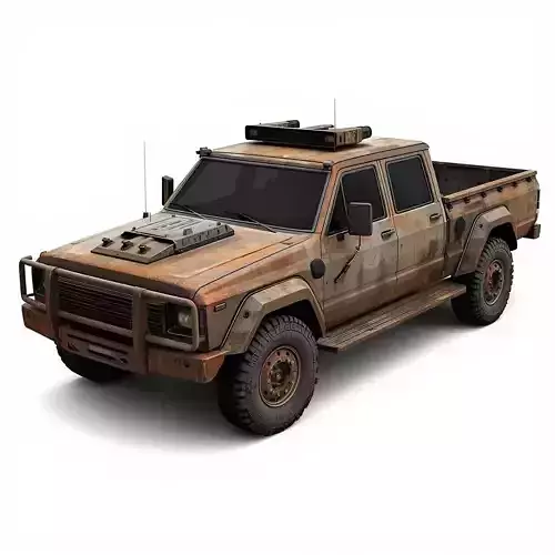 Wasteland Muscle Car 3D Model