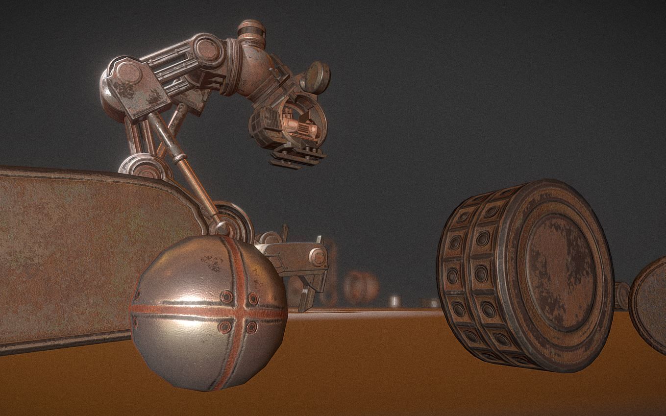The Walking Mech Neck Collection Low-poly 3D model_113