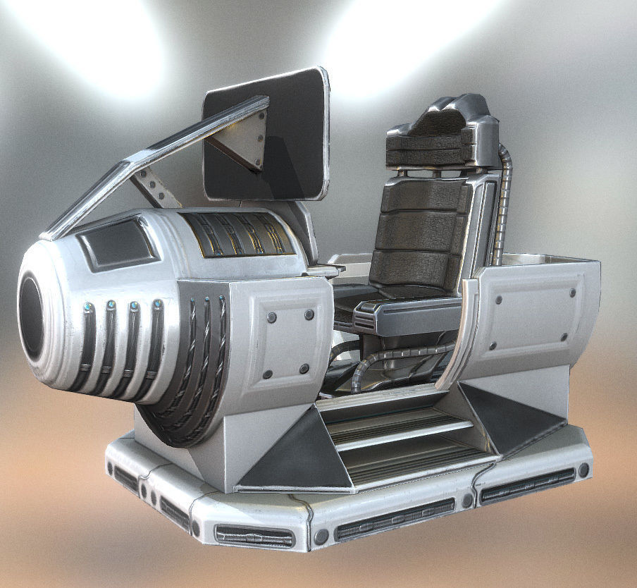The Walking Mech Neck Collection Low-poly 3D model_24