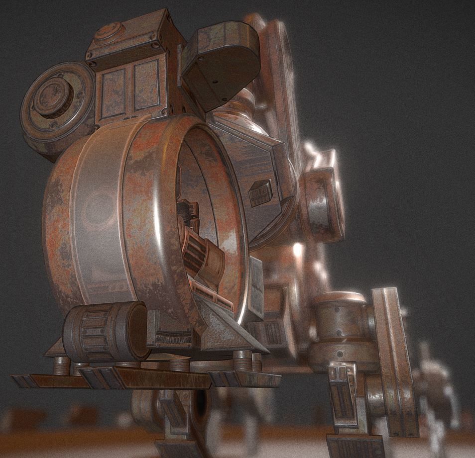 The Walking Mech Neck Collection Low-poly 3D model_11