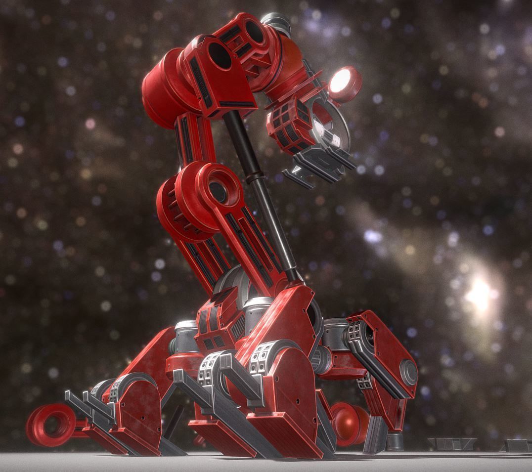 The Walking Mech Neck Collection Low-poly 3D model_80