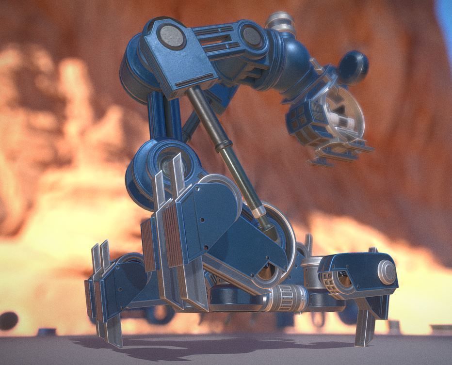 The Walking Mech Neck Collection Low-poly 3D model_114