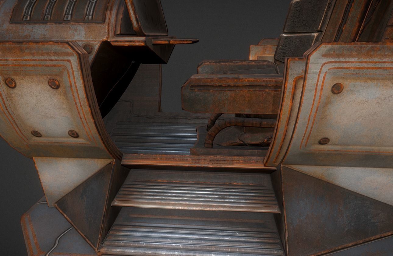 The Walking Mech Neck Collection Low-poly 3D model_58