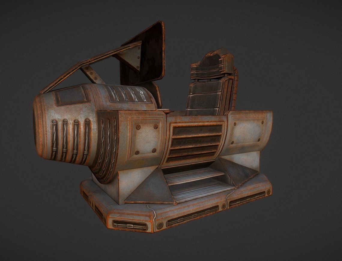 The Walking Mech Neck Collection Low-poly 3D model_48