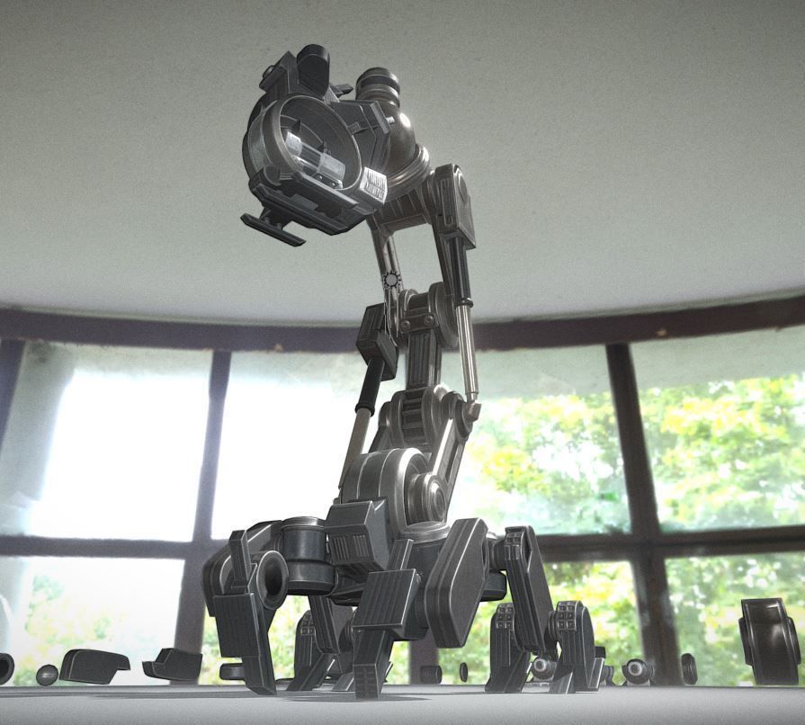 The Walking Mech Neck Collection Low-poly 3D model_6