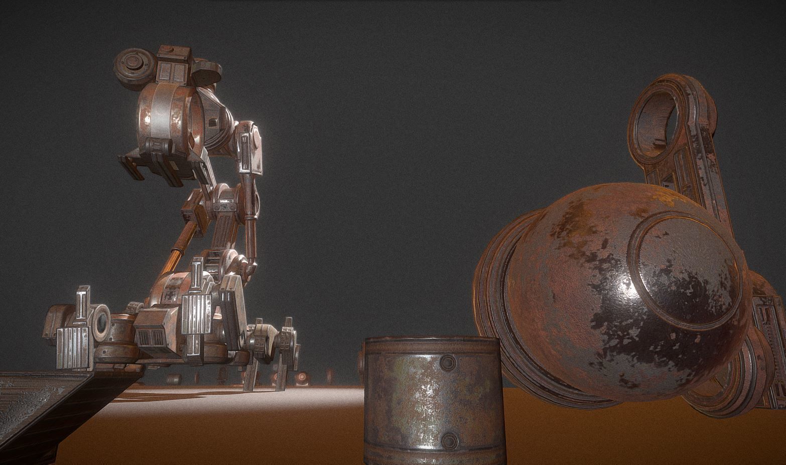 The Walking Mech Neck Collection Low-poly 3D model_27
