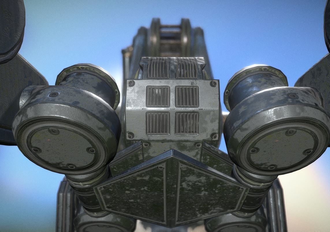 The Walking Mech Neck Collection Low-poly 3D model_53