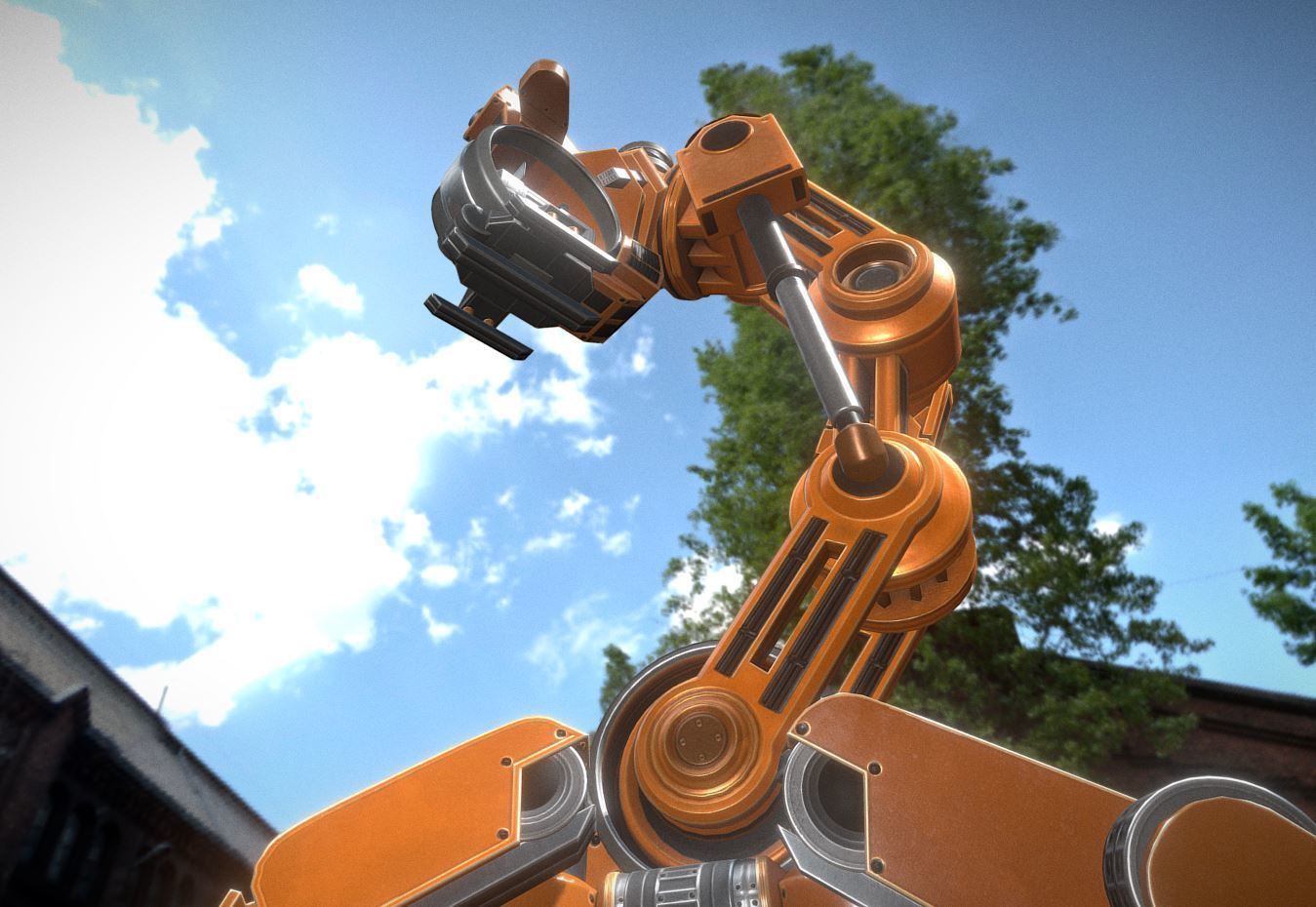 The Walking Mech Neck Collection Low-poly 3D model_83